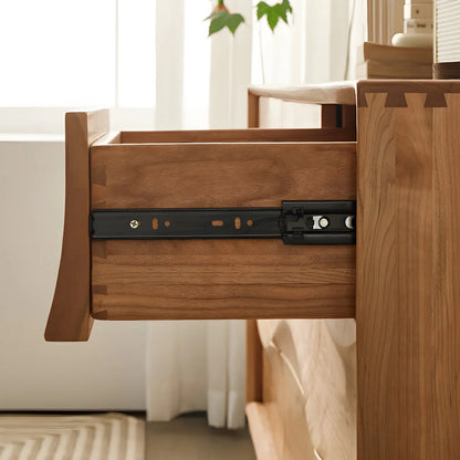 Nordic Natural Wooden Double Dresser in Wave Art