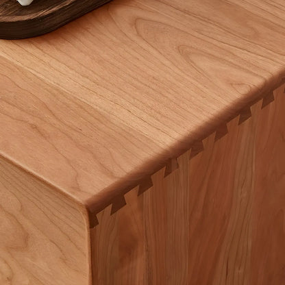 Nordic Natural Wooden Double Dresser in Wave Art