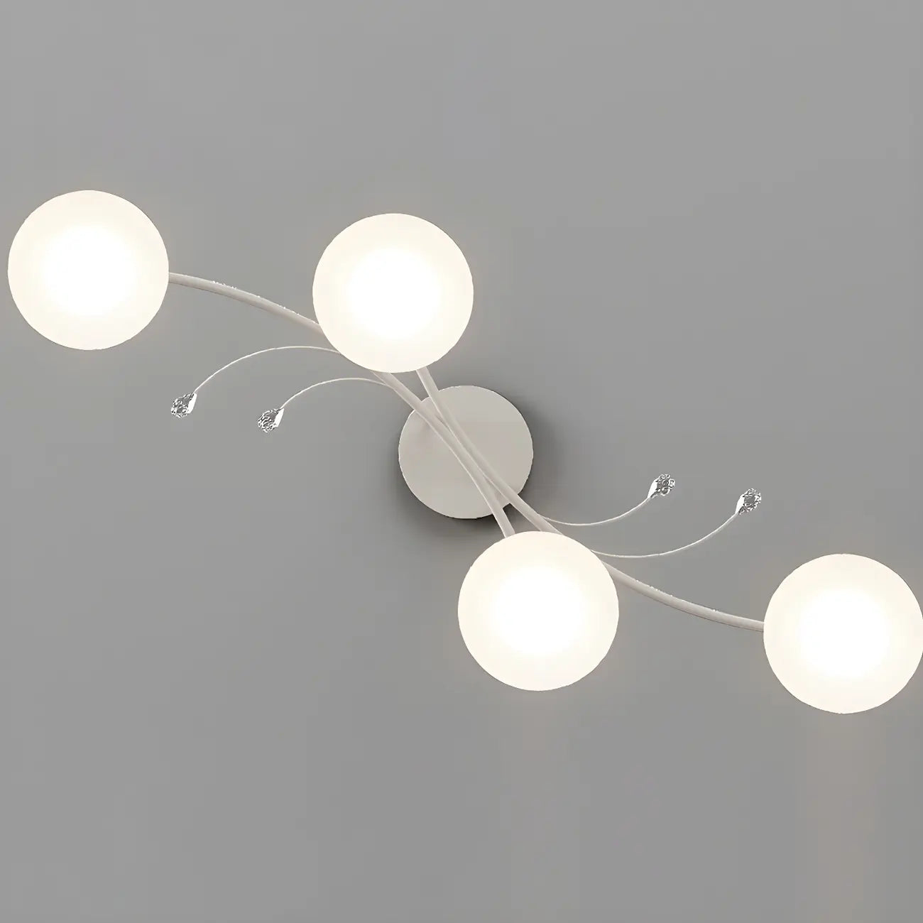 Sleek Modern White Metal Island Pendant Light