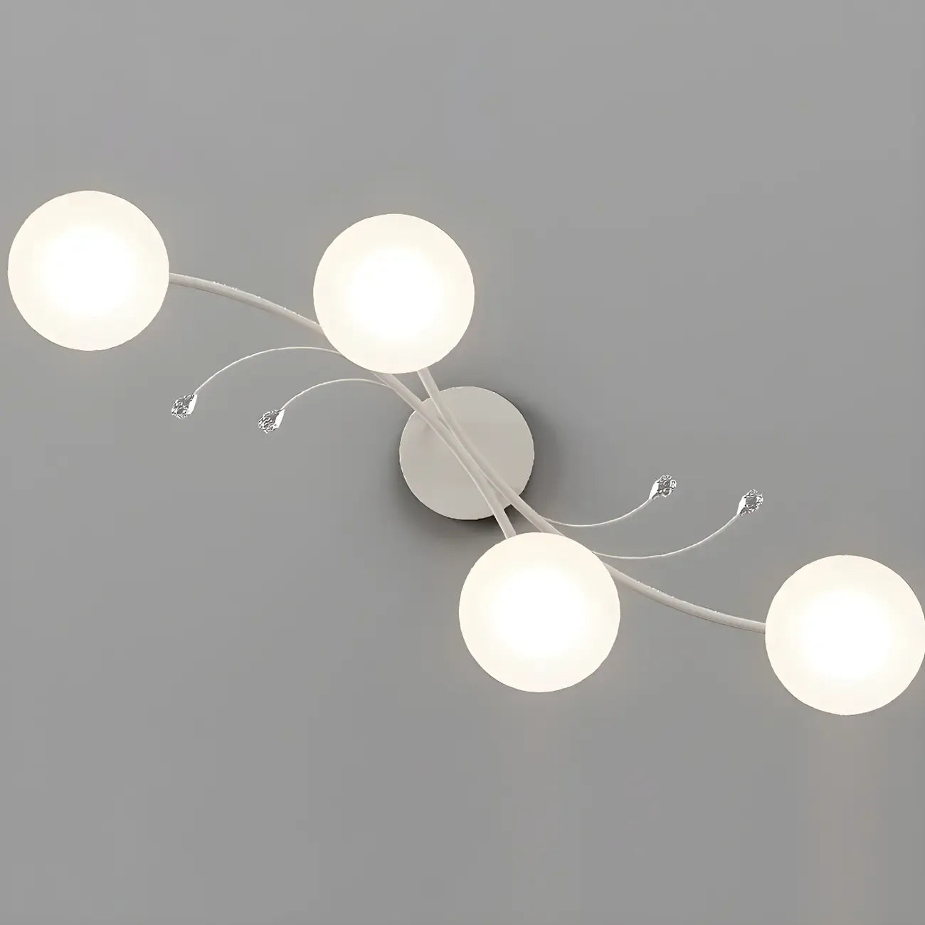 Sleek Modern White Metal Island Pendant Light