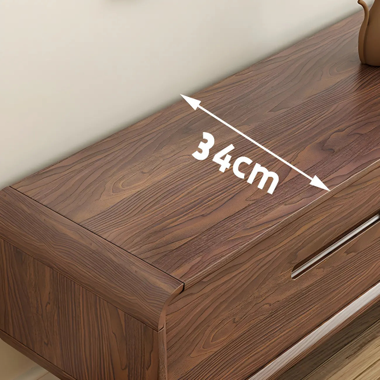 55 Brown Wood Adjustable Shelf TV Stand with Open Storage