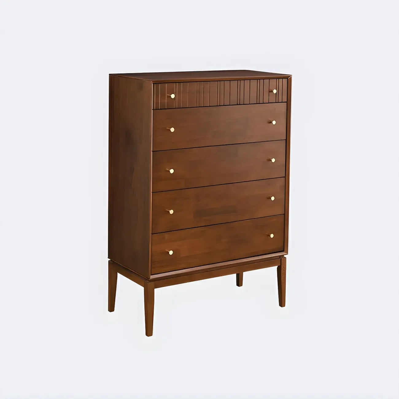 Classic Black Wooden Bachelor Chest with Drawers for Bedroom