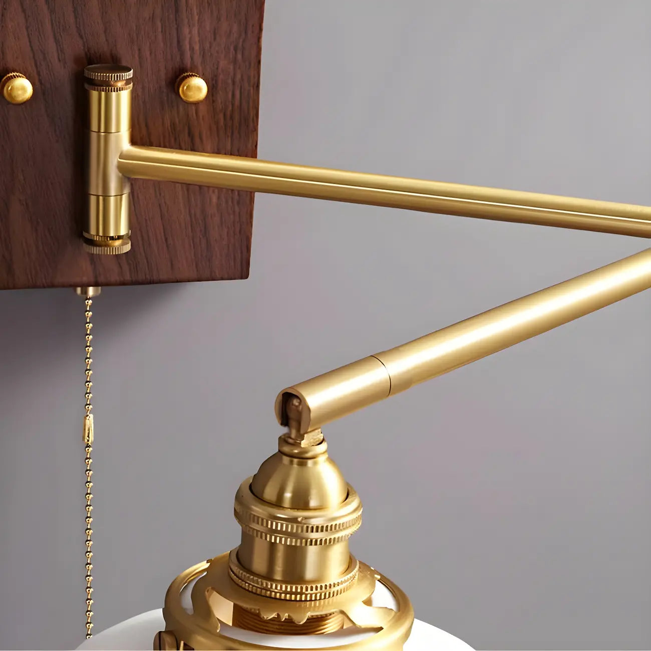 25 Vintage Bedside Swing Arm Wall Light with Pull Switch