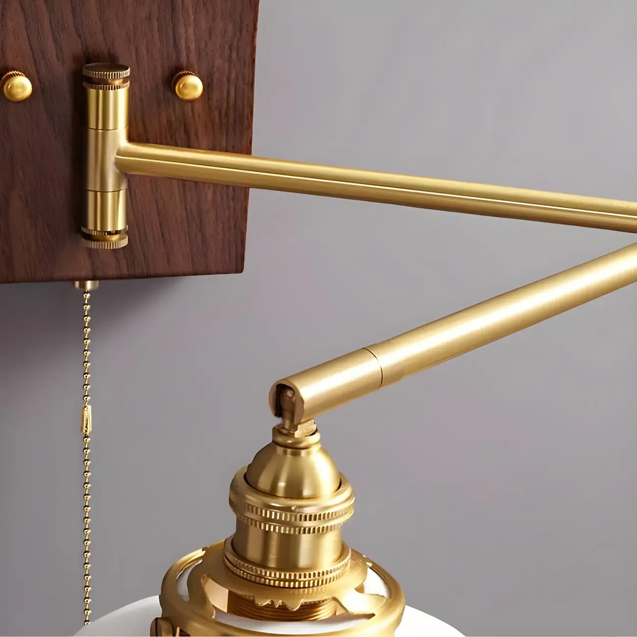 25 Vintage Bedside Swing Arm Wall Light with Pull Switch